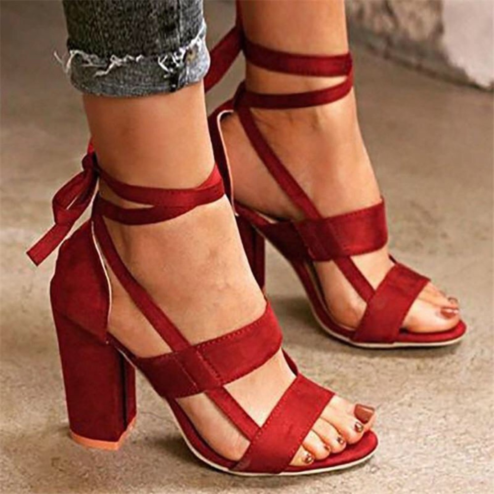 Chunky heel sandal
